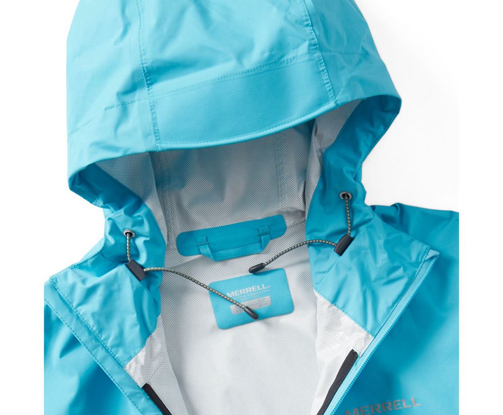 Merrell Jackets Blue - Fallon Rain - Womens 06WABNJVR